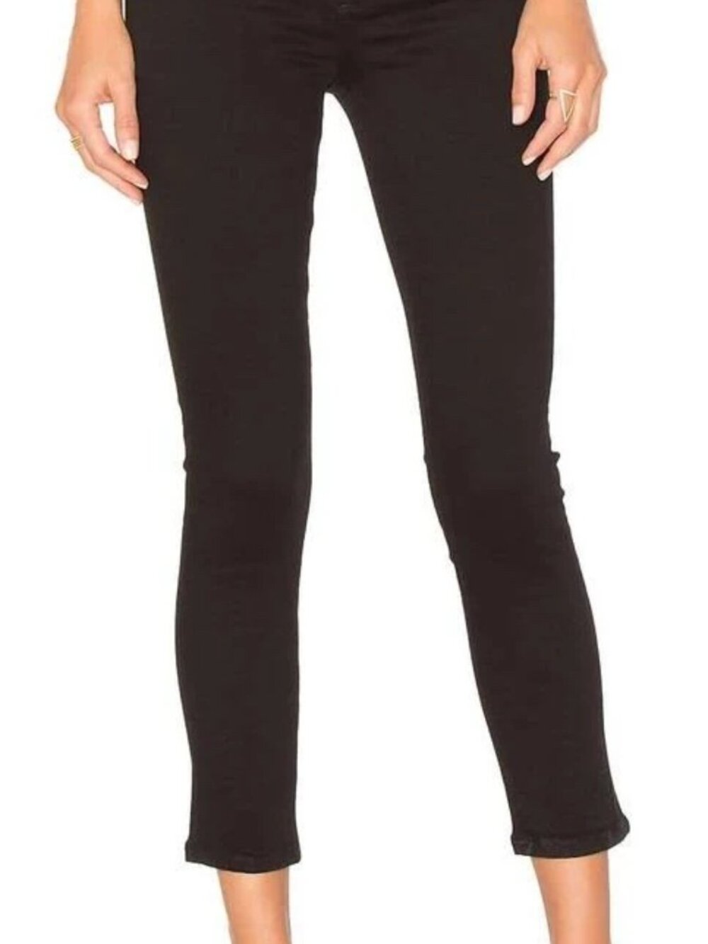 Agolde Sophie High Rise Crop Black High-Rise Skinny Jeans Size 27